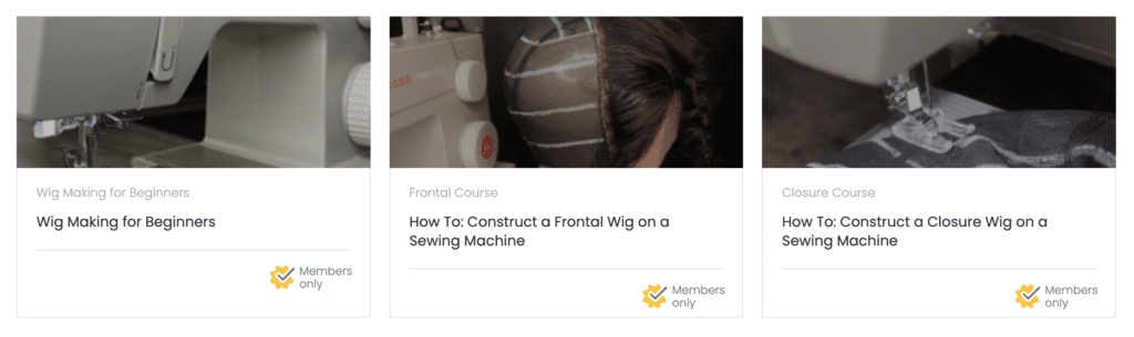 start a wig business, wig business online courses, wig making for beginners, how to construct a frontal wig on a sewing machine, how to construct a closure wig on a sewing machine